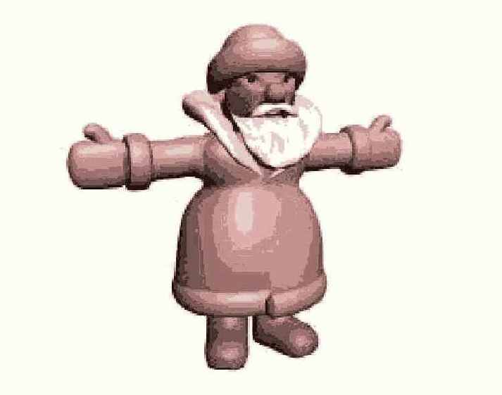 Рис. 10.11. Модель Деда Мороза, построенная из поверхностей типа NURBS